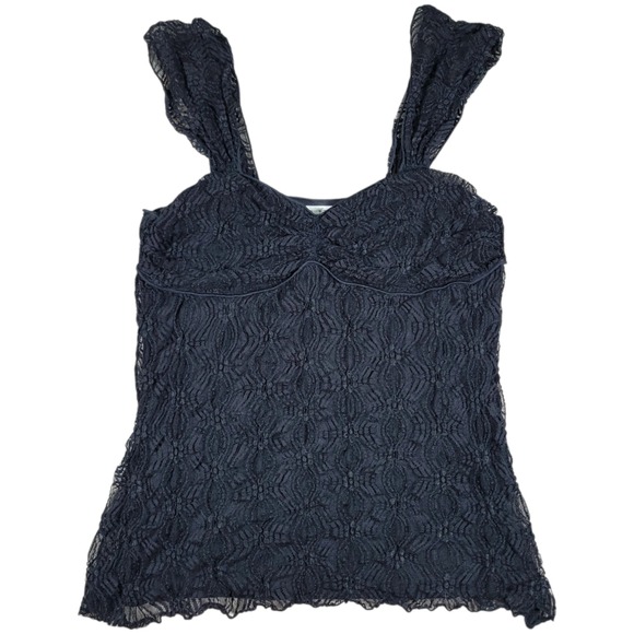 Max Studio Tops - Camisole Lace Tank Top Womens S Black Babydoll Y2K Coquette Whimsigoth Feminine